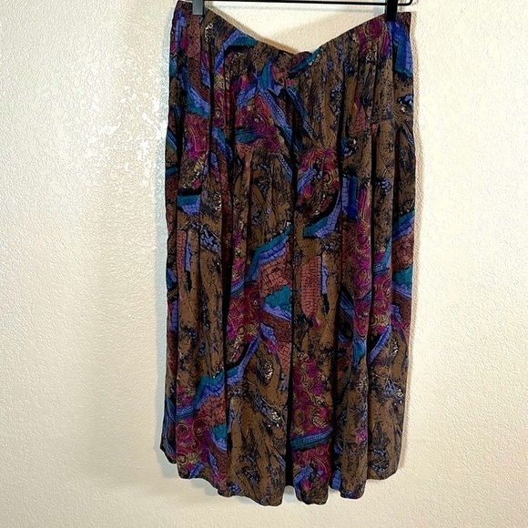 Vintage Ramona D. Knee Length Crinkle Skirt - Picture 1 of 6